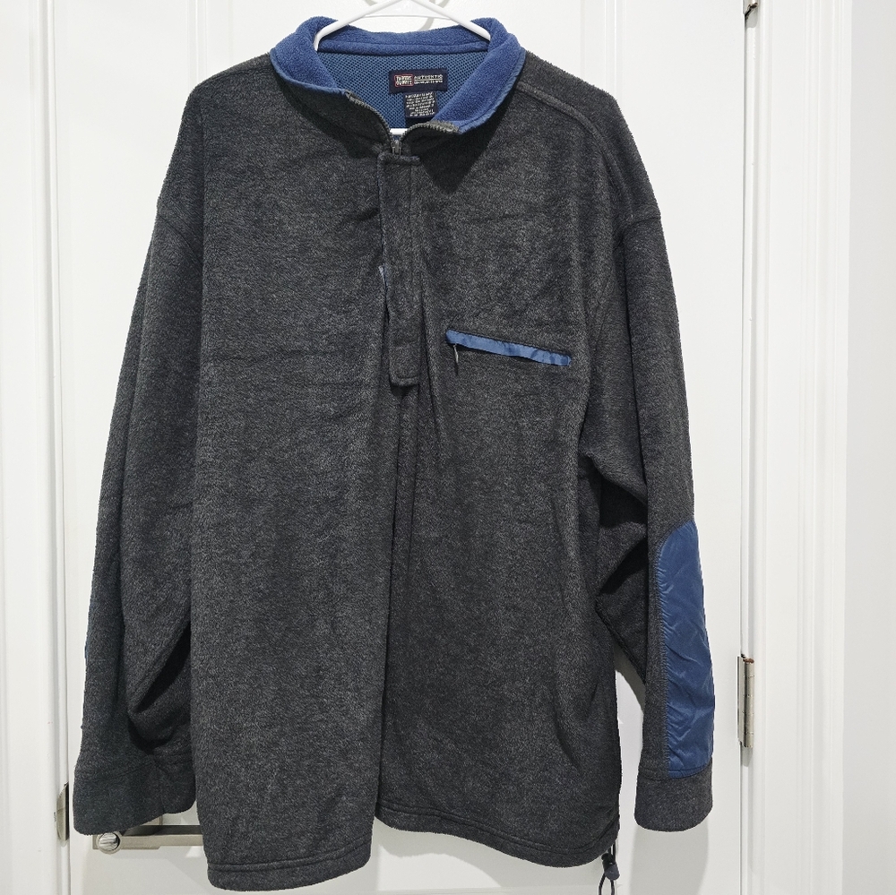 Faded Glory Charcoal and Navy Zip-Up Sweater